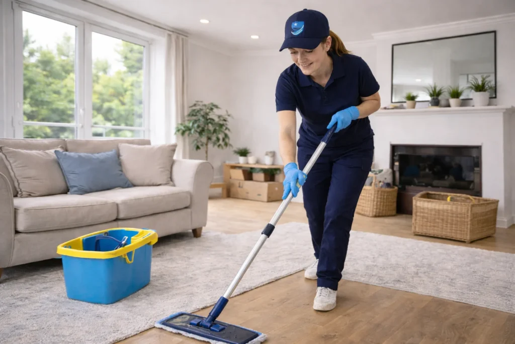 cleaning-lady mopping